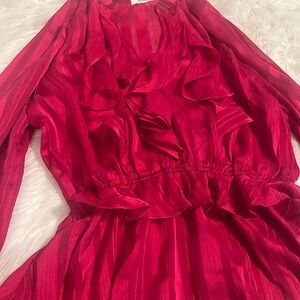 Ruffled Fuchsia Shirt